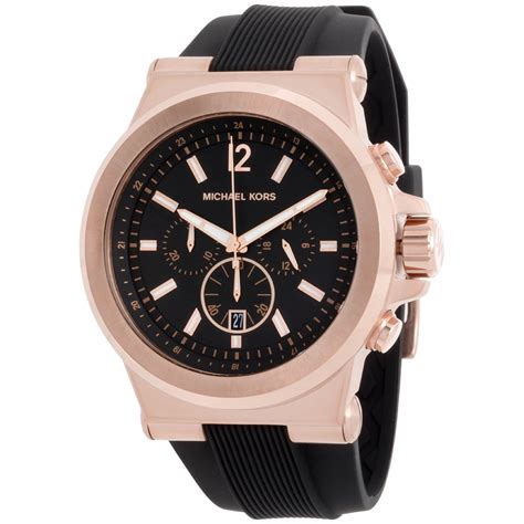 michael kors dylan chronograph black dial men's watch|dylan black tone watch.